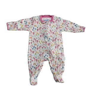 Jojo‎ Maman Bebe Unicorn Footie Newborn NWOT